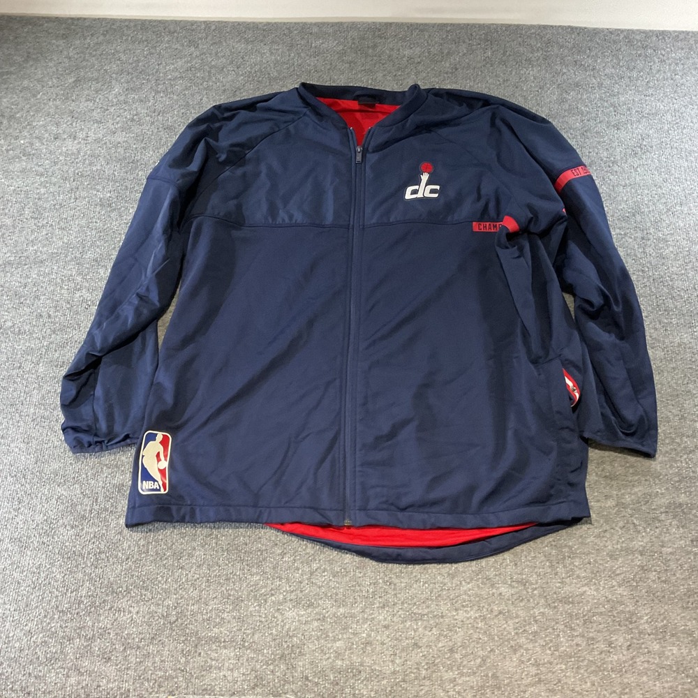 Adidas Washington Wizards NBA Warm Up Jacket Navy Blue Red Mens 3XL Full Zip